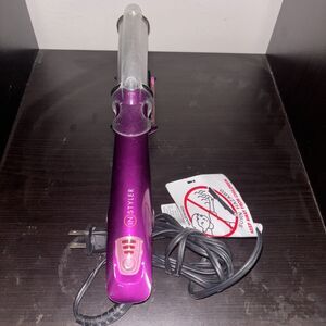 Instyler Rotating Spin Brush Hot Curling Iron 1.25" Purple Hair Tool WORKS